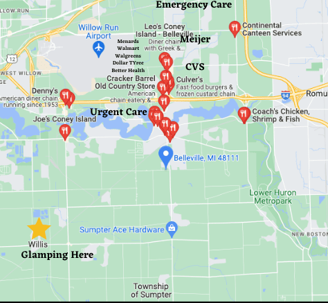 Map of local shopping 